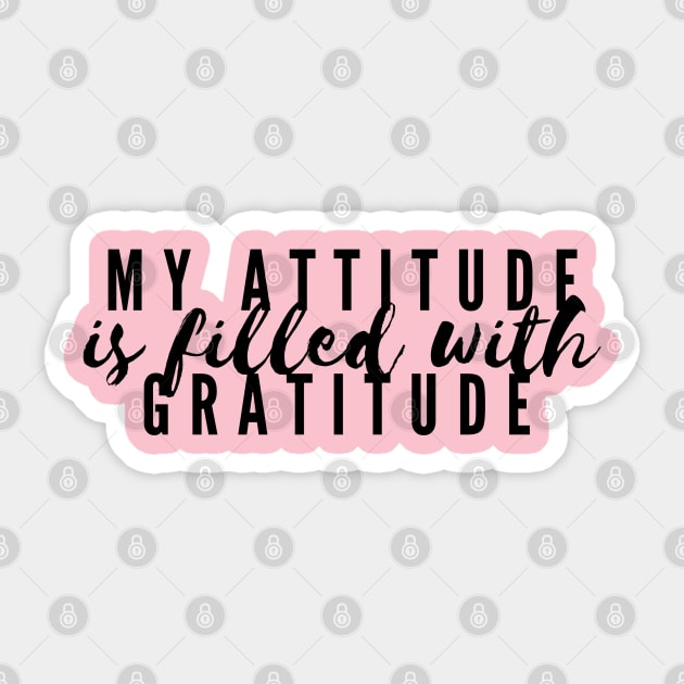 Attitude of Gratitude Sticker by HealthCoach4Life